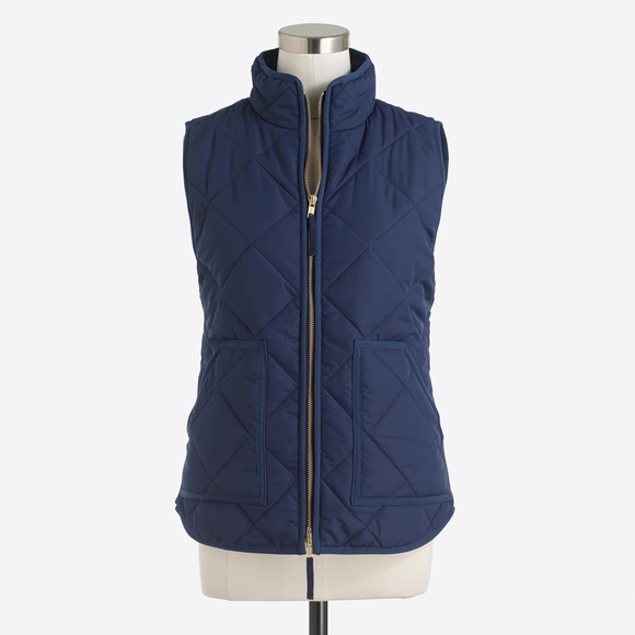 J. Crew Quilted Puffer Vest in Vivid Ink - Size XXS - Picture 3 of 3